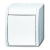 Переключатель 1-клавишный накладной IP44 ABB Ocean Альпийский белый ABB Ocean 2CKA001085A1632