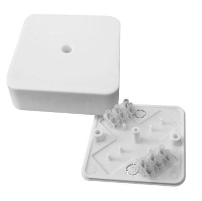 Коробка разветвительная наружная 75х75х25 белая с клеммником EKF PROxima КМР-030-030кг EKF  plc-kmr-030-030kg