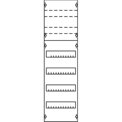 Панель распределительная EDF для устройств и зажимов 900х250мм DIN125мм, 6рядов/72мод ABB ABB CombiLine-M 1V2KA
