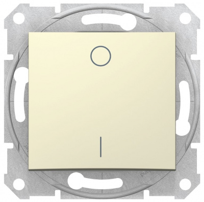 Выключатель 1-клавишный 2-полюсный 10A Schneider Electric Sedna Бежевый Schneider Electric Sedna SDN0200147