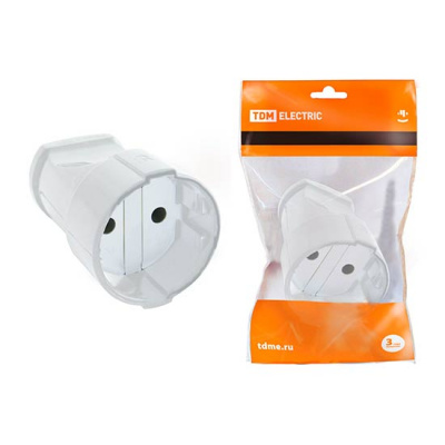 Розетка кабельная без заземления с защитными шторками 10A 250V IP20 белая TDM TDM ELECTRIC  SQ1806-0129