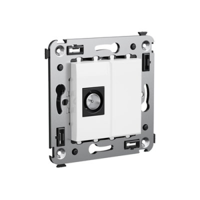 Розетка TV оконечная в стену, "Avanti", "Белое облако" DKC DKC Avanti 4400503DKC