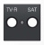 Накладка розетки TV-R/SAT ABB NIE Sky Черный бархат 8550.1 NS ABB Sky 2CLA855010A1501