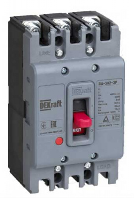 Автоматический выключатель для защиты двигателей 3P 10A 25kA DEKraft ВА-302М DEKraft ВА-302М 22800DEK