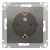 Розетка с заземлением 16A механизм Schneider Electric AtlasDesign Сталь Systeme Electric AtlasDesign ATN000943