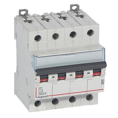 Автоматический выключатель 4P 3A C 6kA Legrand DX3 Legrand DX3 407922