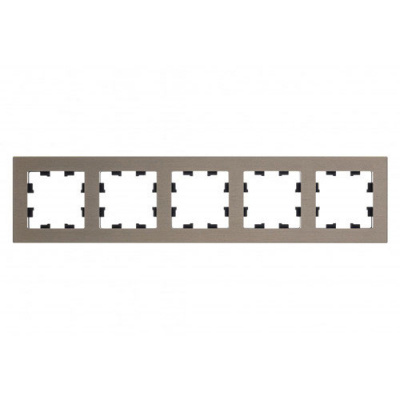 SE AtlasDesign Рамка 5-постовая Металл Латунь Nature Systeme Electric AtlasDesign Nature ATN312205