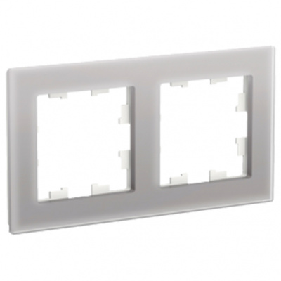 Рамка 2-постовая стекло Schneider Electric AtlasDesign Nature Алюминий Systeme Electric AtlasDesign Nature ATN320302