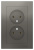 Розетка двойная без заземления16A в сборе Schneider Electric AtlasDesign Сталь Systeme Electric AtlasDesign ATN000920