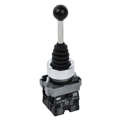Джойстик LA167-PA12 2 полож. 2з с фиксацией черный IEK IEK  BBJ20-PA12-5-21-2-K02
