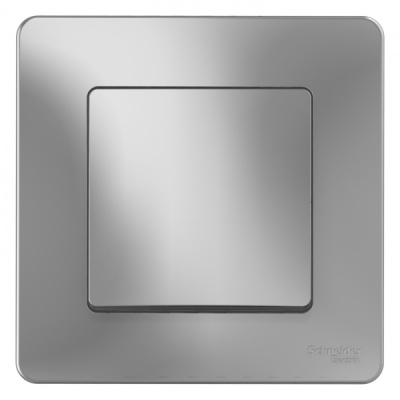 Выключатель 1-клавишный скрытой установки (cхема 1) 10A 250B Systeme Electric Blanca Алюминий Systeme Electric Blanca BLNVS010103