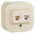 Розетка RJ11 + RJ45 кат.5е UTP IP20 Legrand Quteo Слоновая кость Legrand Quteo 782251