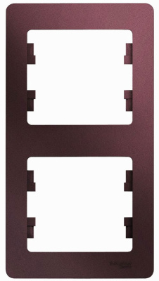 Рамка 2-постовая вертикальная Systeme Electric Glossa Баклажановый Systeme Electric Glossa GSL001106