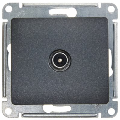 Розетка TV оконечная 1DB Systeme Electric Glossa Антрацит Systeme Electric Glossa GSL000791