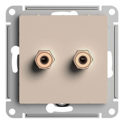 SE AtlasDesign Аудиорозетка двойная Песочный AtlasDesign Systeme Electric AtlasDesign ATN001287