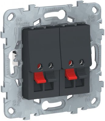 Аудиорозетка двойная Schneider Electric Unica New Антрацит Schneider Electric Unica New NU548954