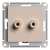 SE AtlasDesign Аудиорозетка двойная Песочный AtlasDesign Systeme Electric AtlasDesign ATN001287